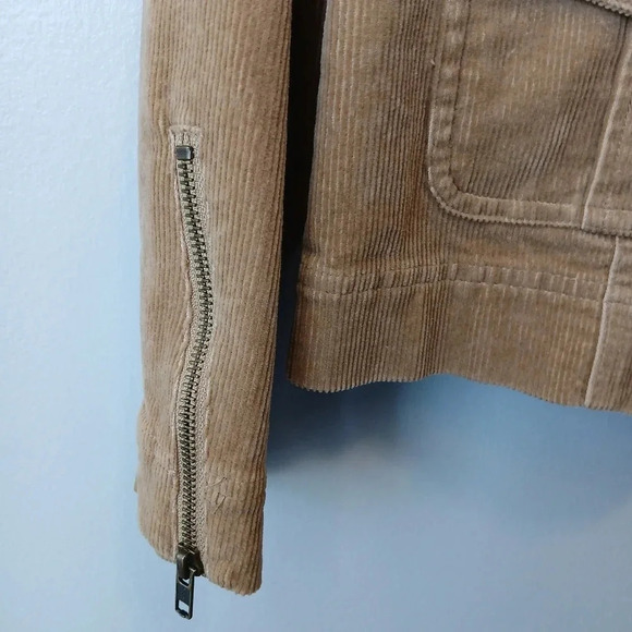 Sahalie women's size S tan corduroy zip up jacket with pockets - Picture 6 of 8